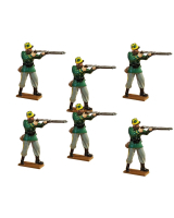 0837 Toy Soldier Set Belgian Infantry Standing Firing - 1st Carabinier Regiment Painted